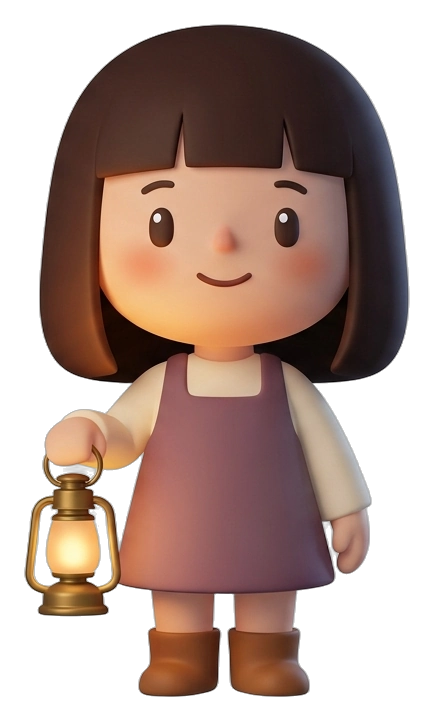 Wren, a Questing sidekick, holding a lantern